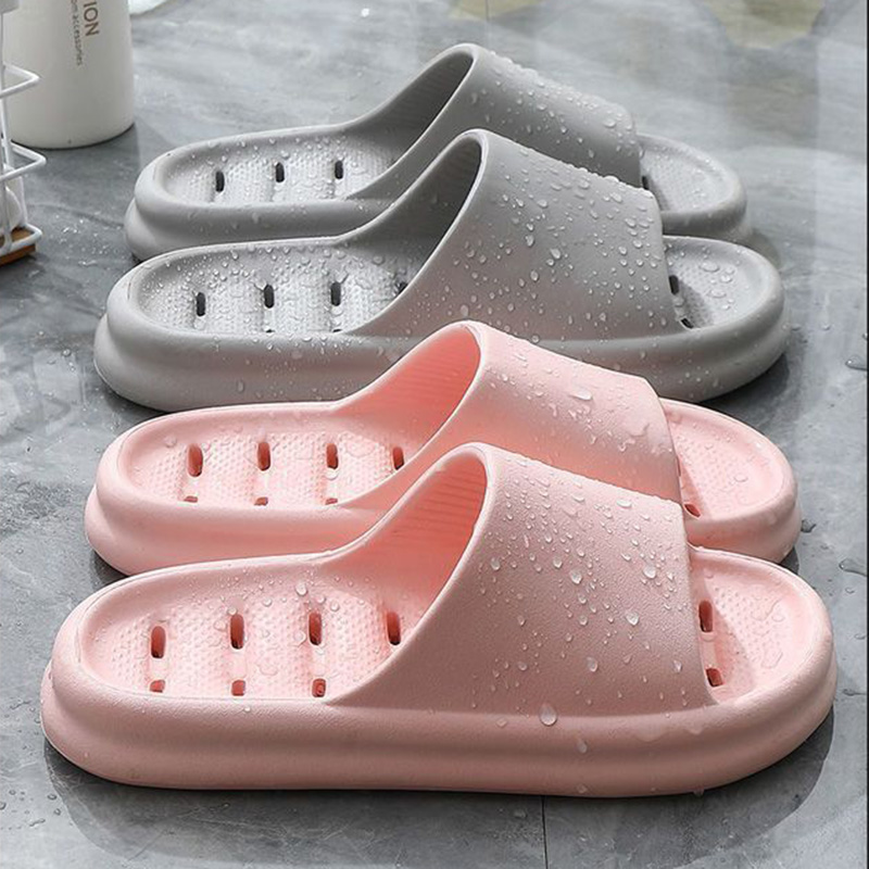 Home Bathroom Size - 中空EVA素材のバスルームシャワーサンダル、女性用ソフトソール、水漏れ防止、家庭用スライド、カップル用、滑り止め、夏用ビーチサンダルシューズ