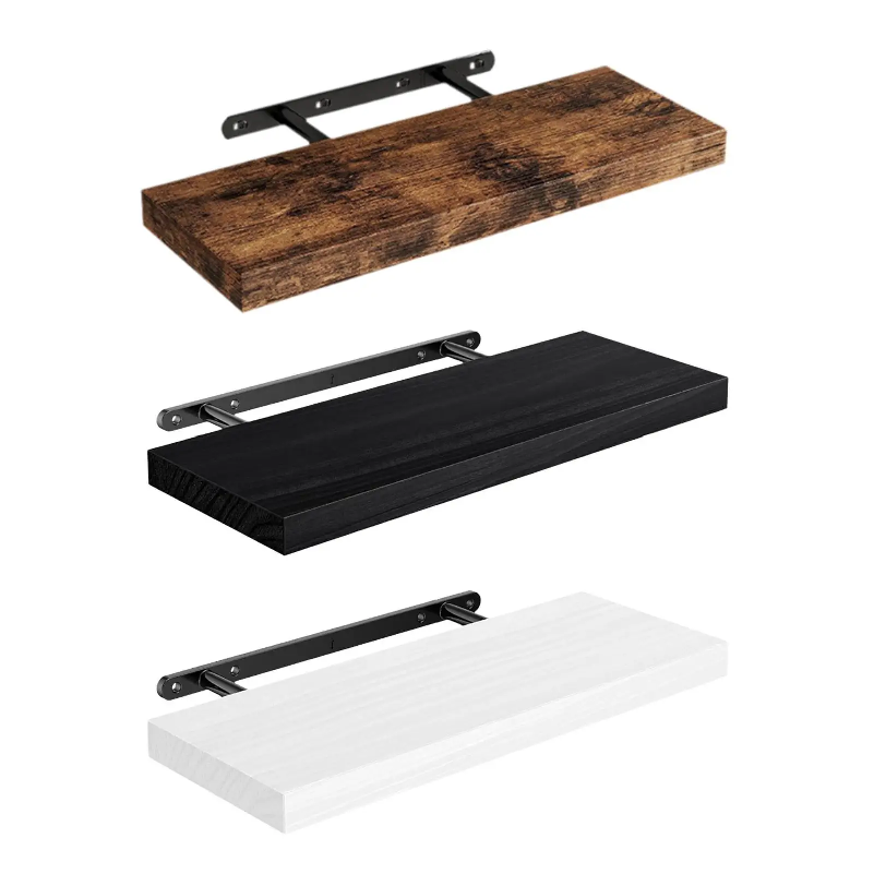 Home Bathroom Shelf - 壁掛け装飾用フローティングシェルフ、頑丈で多目的、目に見えないブラケット付き、リビングルーム、子供部屋、キッチン、バスルーム、書籍用