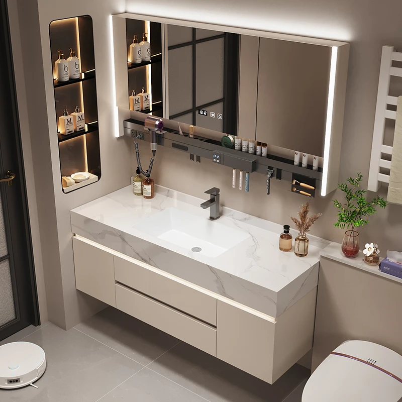 Home Bathroom Partition Wall - パーティション収納バスルームキャビネットオーガナイザーミラー壁棚アクセサリートイレ食器棚高級ガビネテ家庭用家具