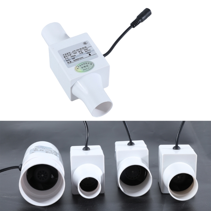 Home Bathroom Ventilation - 12V静かなインラインパイプ換気排気ファンホームガーデンバスルーム抽出器換気D2rdでの加熱冷却に適しています
