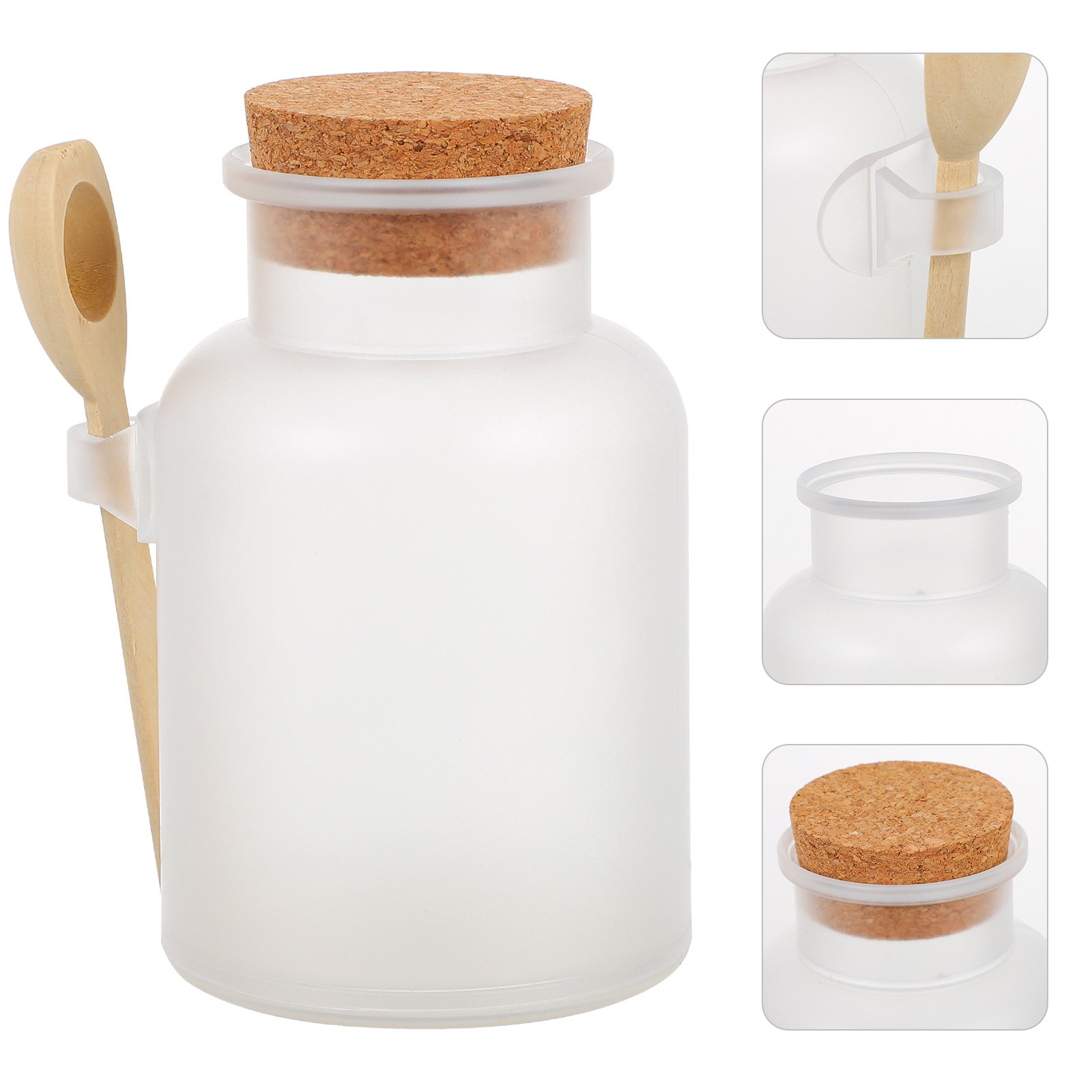 Bath Salts Jar - 1 個マスクパウダーホルダーバスソルトボトル小型ポータブル空詰め替え可能密封保存瓶サブパッケージボトルトラベルパウダー