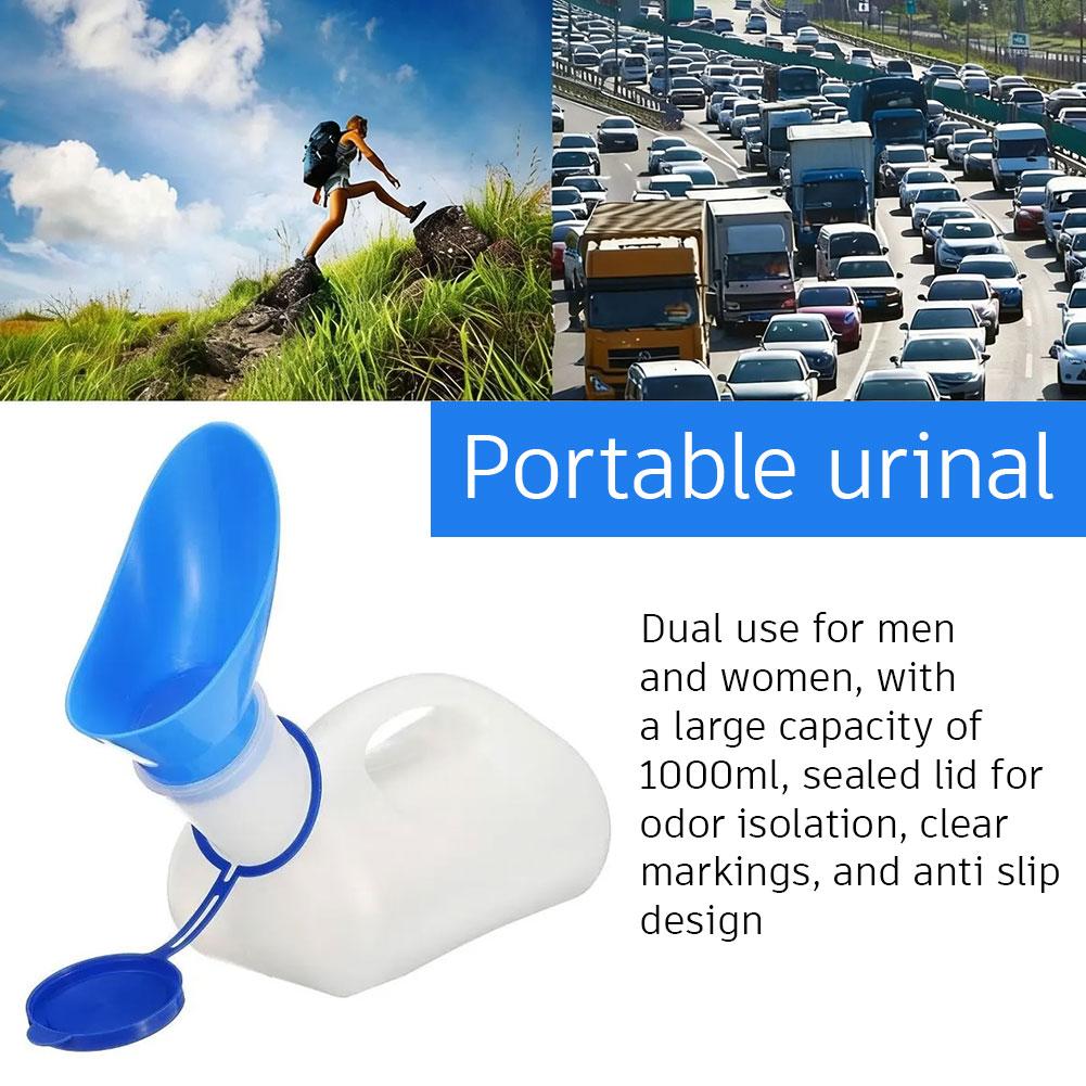 Home Bathroom Urinal - 1000 ミリリットルプラスチックユニセックスポータブル携帯小便器トイレ補助ボトル小便器おしっこボトル旅行トラベルキットキャンプ旅行アウトドアツール