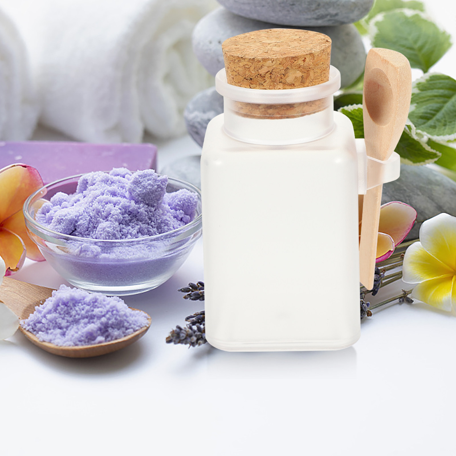 Bath Salts Jar - 6 個のバスソルトボトルセット小型ポータブルつや消しプラスチックボトル密封された保存瓶漏れ防止パウダーホルダー旅行用化粧品用