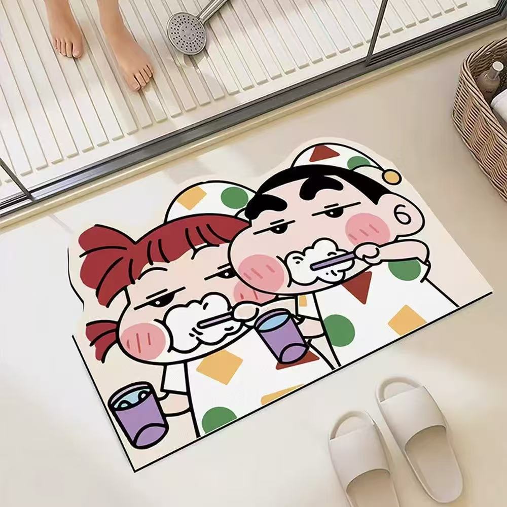 Home Goods Bathroom Mats - シャワールーム用吸水マット 速乾性 おしゃれな家庭用ギフトと精巧なアニメ柄 ソフトで快適なアニメ周辺グッズ