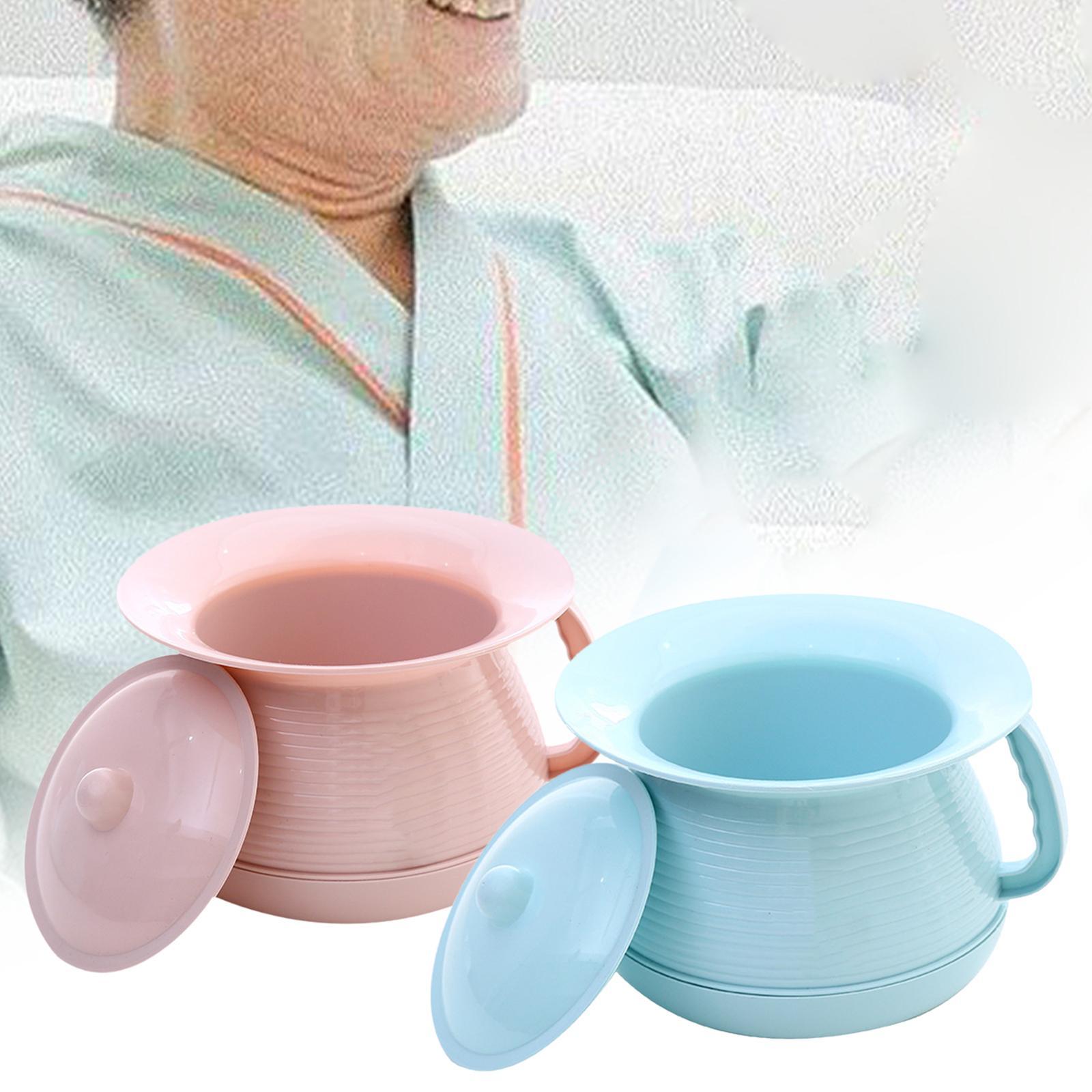 Home Bathroom Urinal - 蓋付きつばき器 小便器 リフトハンドル付き 軽量 ベッドサイド便器 バケツ