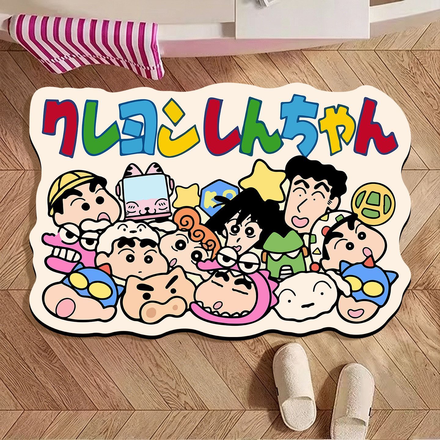 クレヨンしんちゃん 不規則形状バスマット、漫画柄吸水性滑り止 - Home Goods Bathroom Mats のレビューと価格