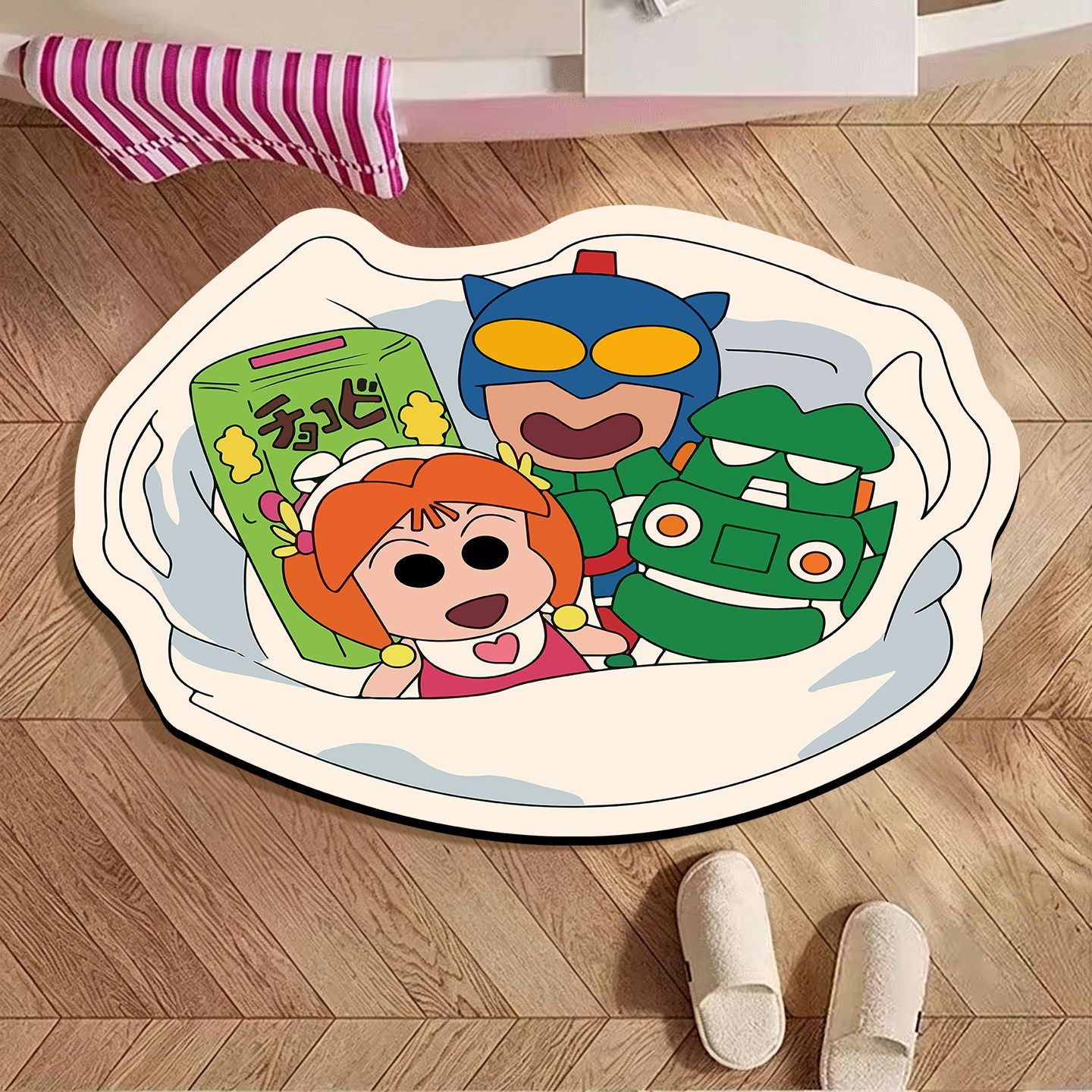 クレヨンしんちゃん 不規則形状バスマット、漫画柄吸水性滑り止 - Home Goods Bathroom Mats のレビューと価格