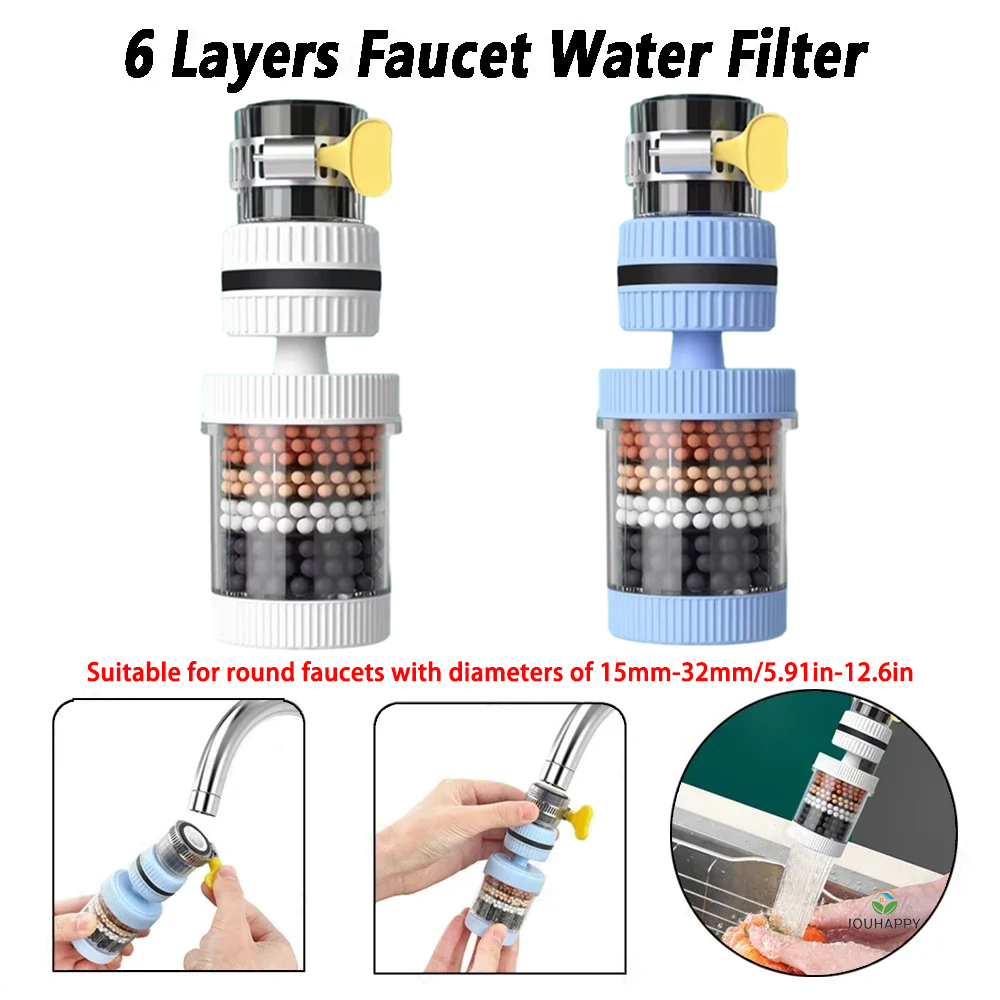 ユニバーサルシャワー蛇口 6 層蛇口水フィルタータップ浄水器 - Home Bathroom のレビューと価格