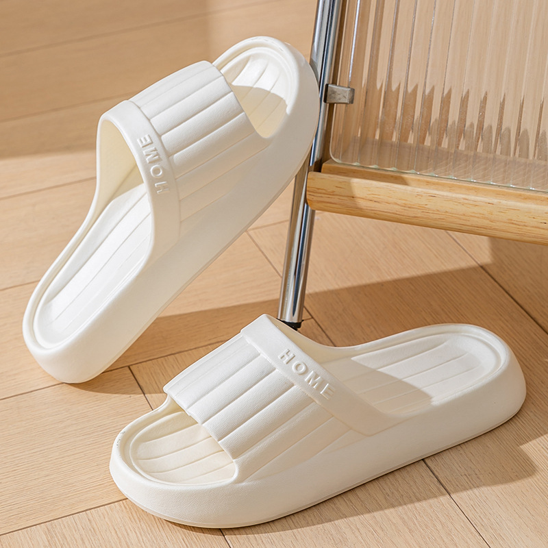 夏素敵な無地ホームスリッパ女性男性用ノンスリップEVAバスル - Home Bathroom Size のレビューと価格