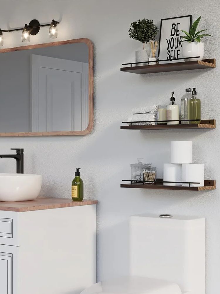 キッチンとバスルームの棚の装飾,ウォールブラケット,フローテ - Home Bathroom Shelf のレビューと価格