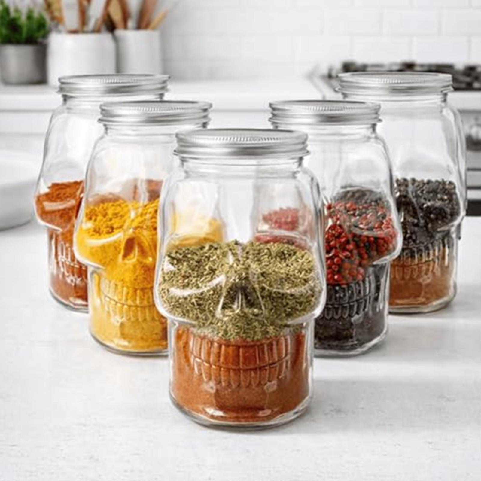 スカルジャー 500ml/800ml 再利用可能な不気味な装 - Bath Salts Jar のレビューと価格