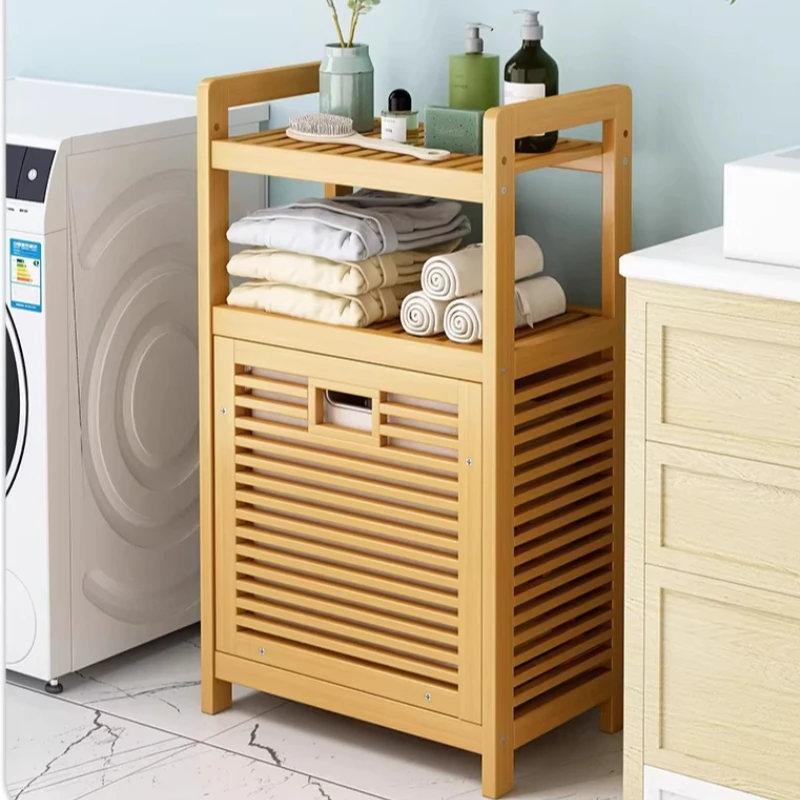 多層式竹製ランドリーハンパー、通気設計、広々としたバスルーム - Home Bathroom Ventilation のレビューと価格
