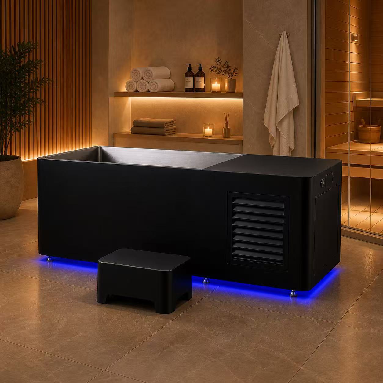 ステンレス製バスタブ、1HP WiFi制御、冷水浴槽、フルメ - Home Bathroom Spa のレビューと価格