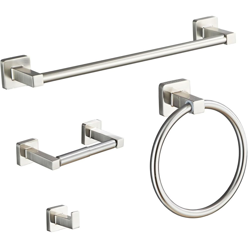 バスルームハードウェアセット 4点セット、タオルバーセット  - Towel Bar Stainless のレビューと価格