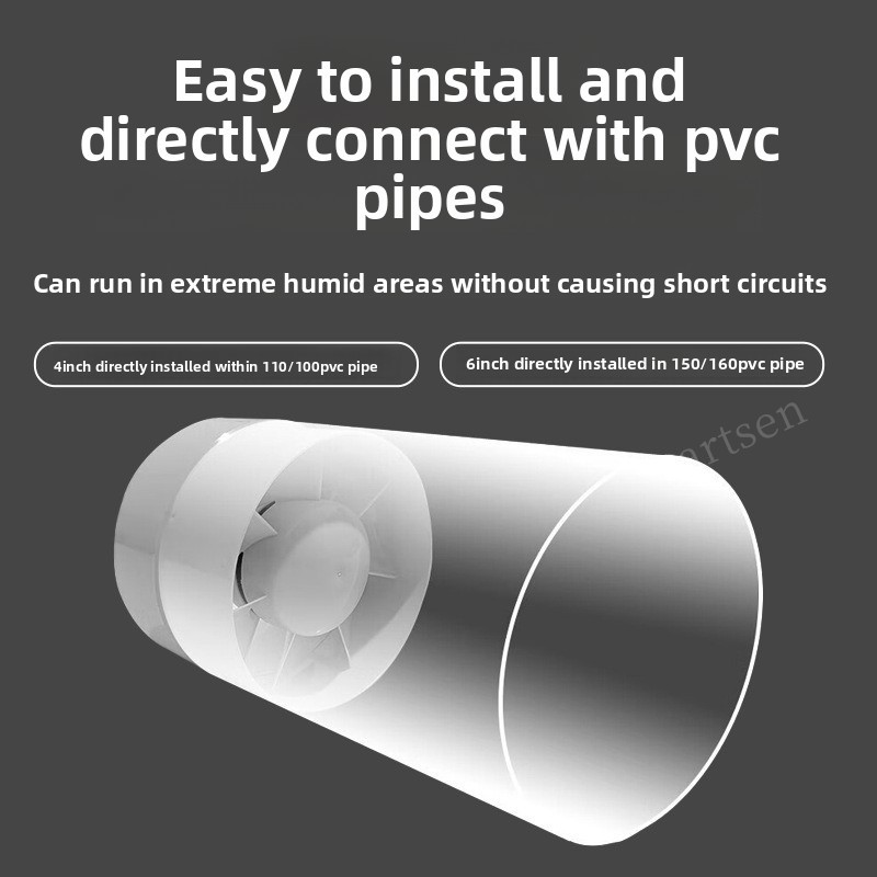 4/6 インチインラインダクトファン空気換気扇金属パイプ換気 - Home Bathroom Ventilation のレビューと価格
