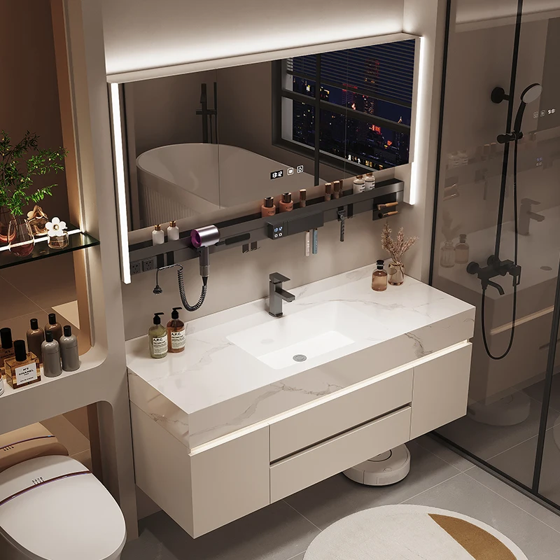 パーティション収納バスルームキャビネットオーガナイザーミラー - Home Bathroom Partition Wall のレビューと価格
