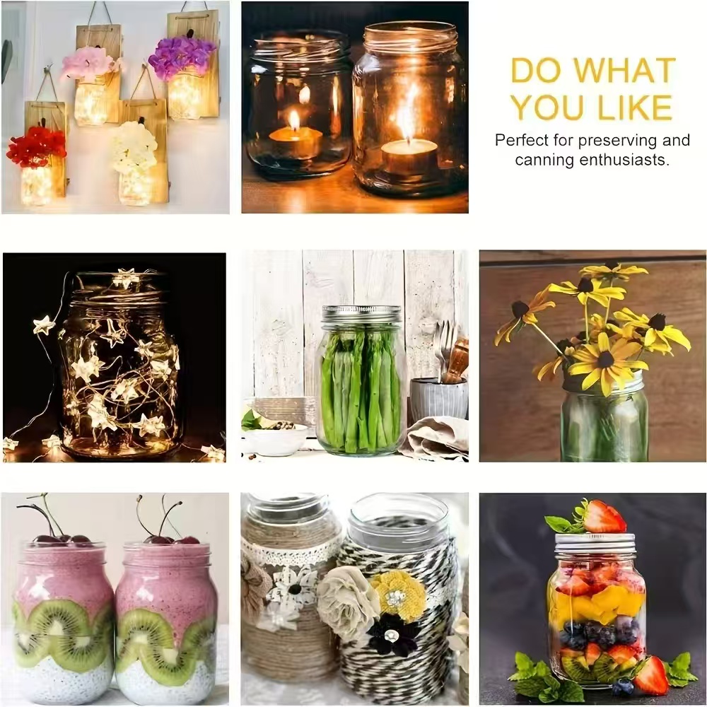 6個入り、12個入り、500ml/16オンス、ガラス製メイソ - Bath Salts Jar のレビューと価格