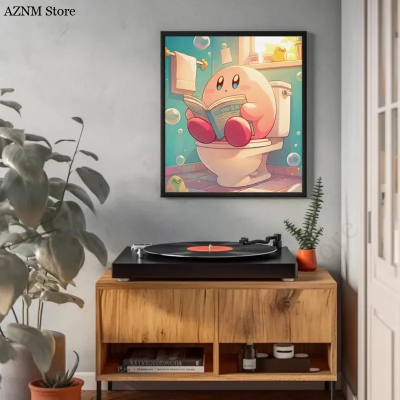 面白いバスルーム漫画ビデオゲームポスターかわいいアニメーショ - Home Bathroom Wall Art のレビューと価格