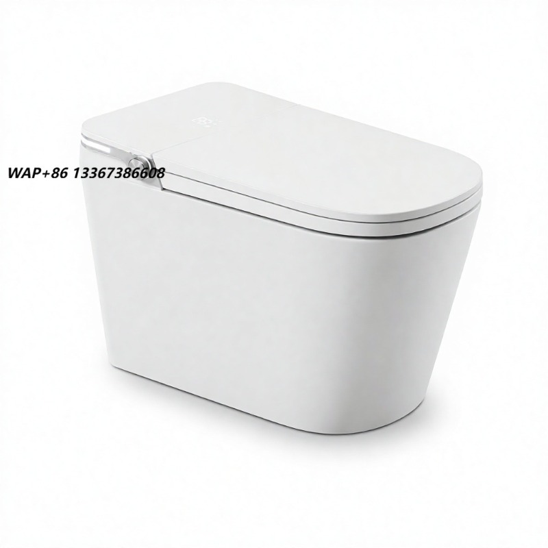 ホワイトスマートトイレ、スクエアボウル、床置き型、ヒーター付 - Home Bathroom のレビューと価格