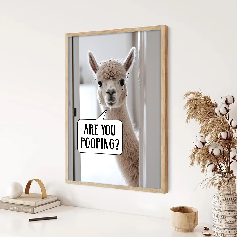 かわいい動く「うんちしてるの？」アートクリエイティブポスター - Home Bathroom Trends のレビューと価格
