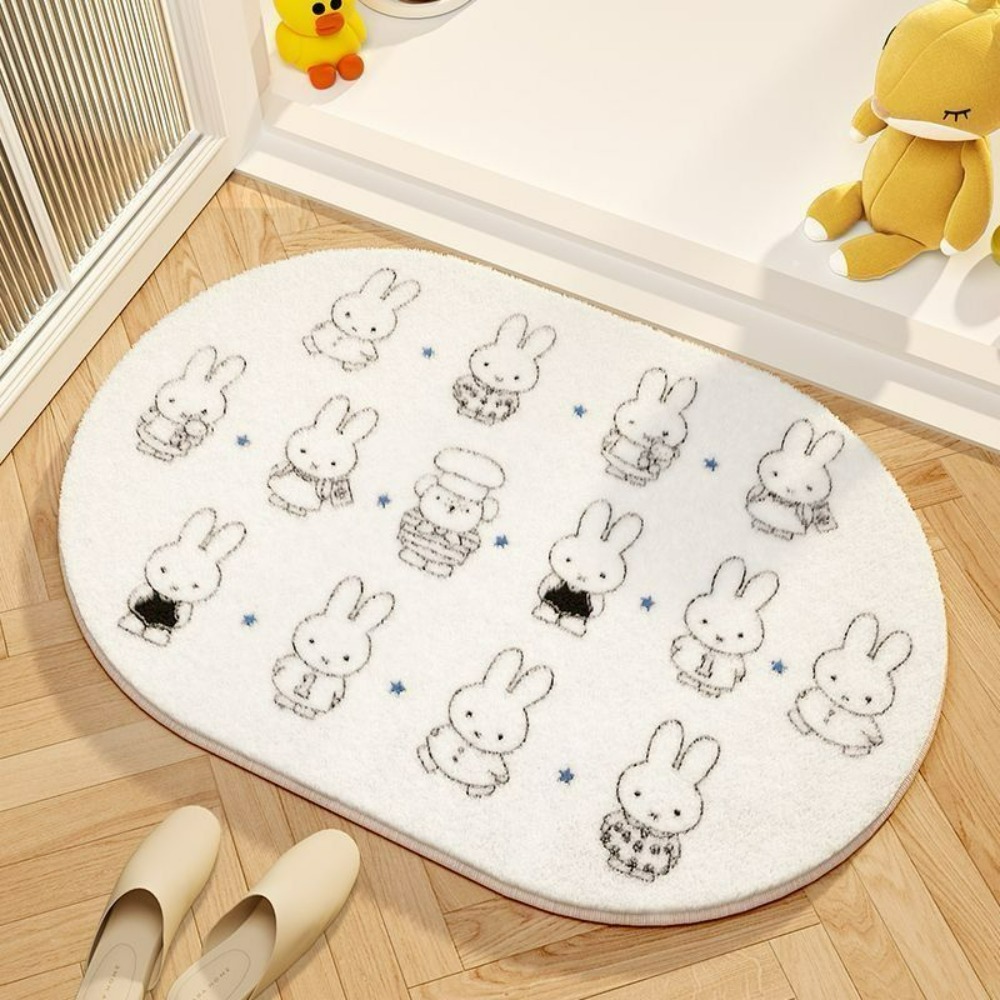 ミッフィー漫画フロアマットソフト模造カシミヤフットパッド吸水 - Home Goods Bathroom Mats のレビューと価格