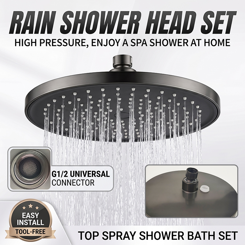 3モードハンドヘルドシャワーヘッド、高圧オーバーヘッドレイン - Home Bathroom Spa のレビューと価格