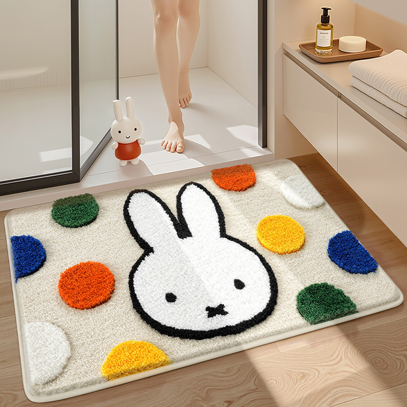 かわいいミッフィーフロアマット漫画ミッフィーバスルームマット - Home Goods Bathroom Mats のレビューと価格