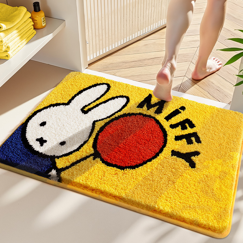 かわいいミッフィーフロアマット漫画ミッフィーバスルームマット - Home Goods Bathroom Mats のレビューと価格