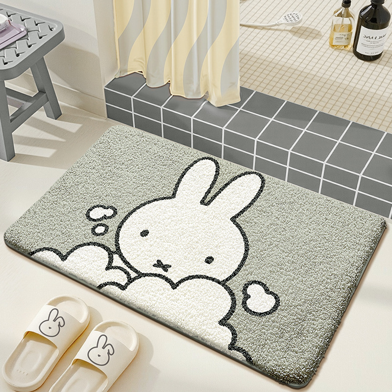 かわいいミッフィーフロアマット漫画ミッフィーバスルームマット - Home Goods Bathroom Mats のレビューと価格