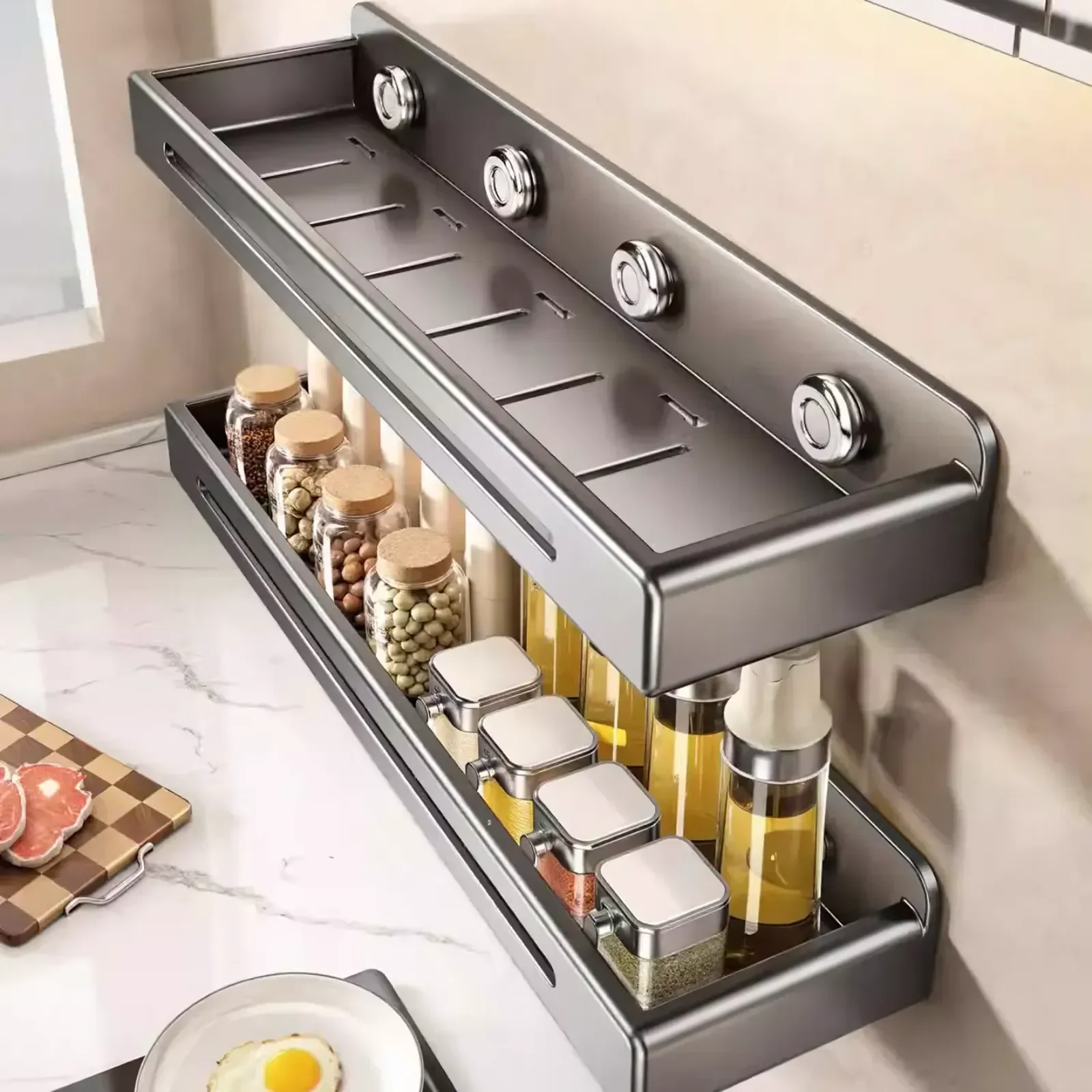 壁掛け式バスルームラック、バスルーム棚、トイレ用ステンレス製 - Home Bathroom Shelf のレビューと価格