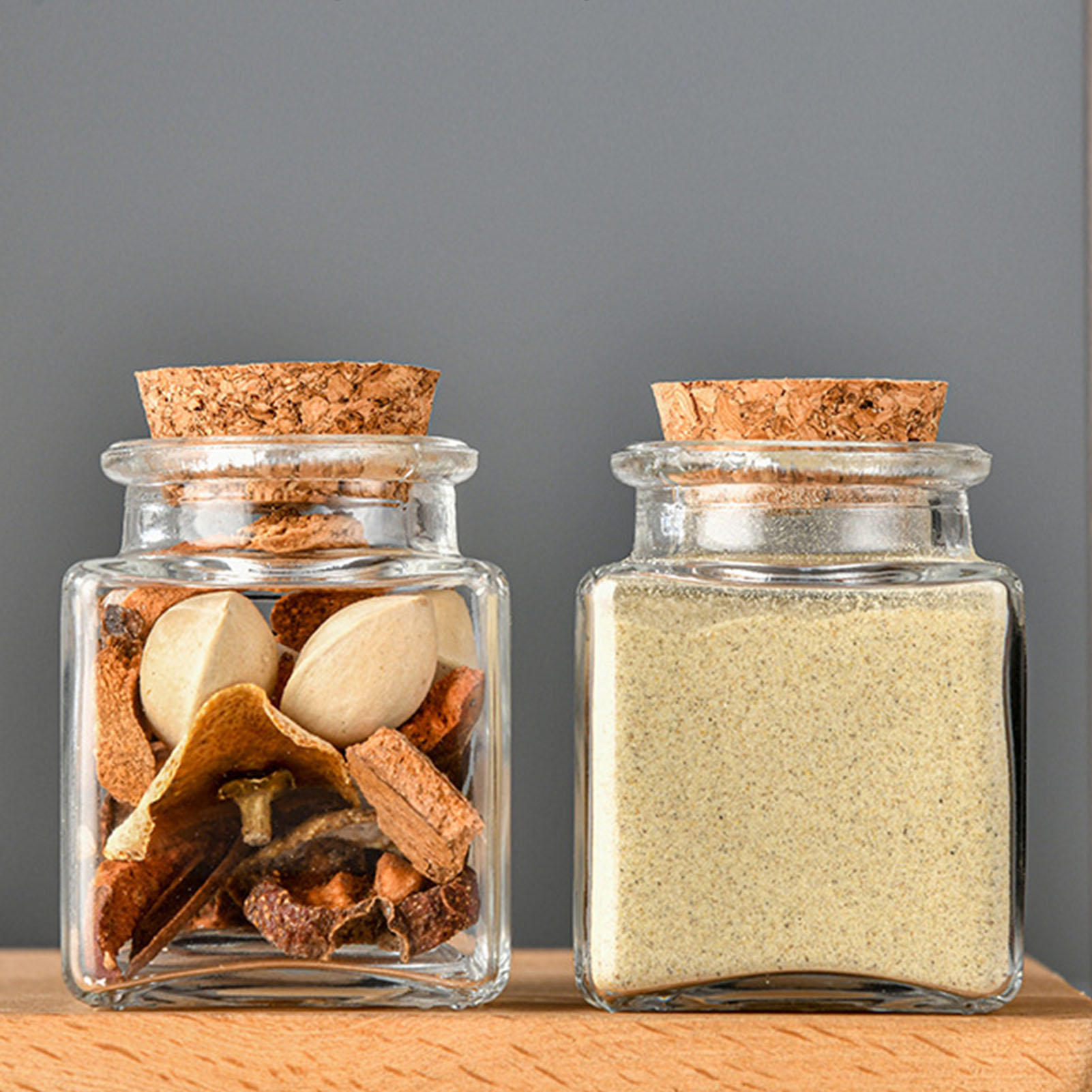 コルク付きの透明なガラス瓶,スパイスメッセージバイアル,空の - Bath Salts Jar のレビューと価格