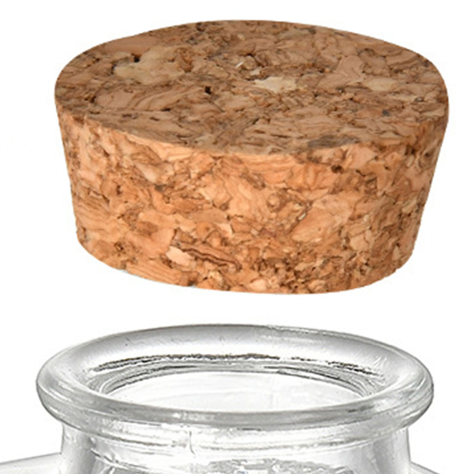 コルク付きの透明なガラス瓶,スパイスメッセージバイアル,空の - Bath Salts Jar のレビューと価格