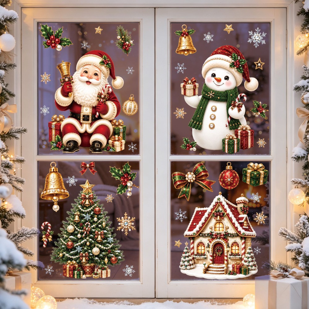 2027年クリスマス 新しいウィンドウステッカー かわいいサ - Home Bathroom Tiles のレビューと価格