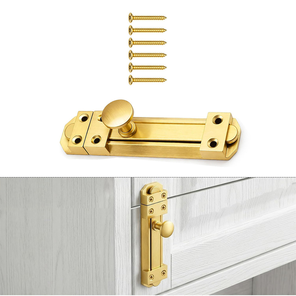5 インチソリッドブラス引き戸ロックデューティーセキュリティ - Home Bathroom Hardware のレビューと価格