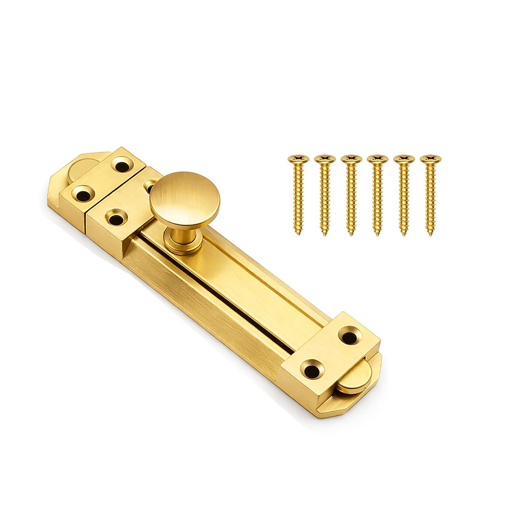 5 インチソリッドブラス引き戸ロックデューティーセキュリティ - Home Bathroom Hardware のレビューと価格
