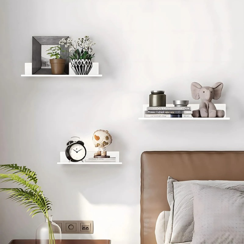 金属製フローティングシェルフ 壁掛け収納ラック キッチン バ - Home Bathroom Shelf のレビューと価格