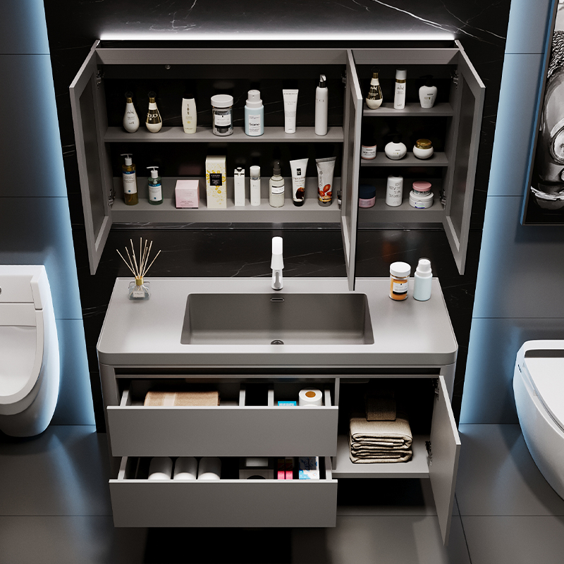 オーガナイザーミラーバスルームキャビネット収納壁アクセサリー - Home Bathroom Partition Wall のレビューと価格