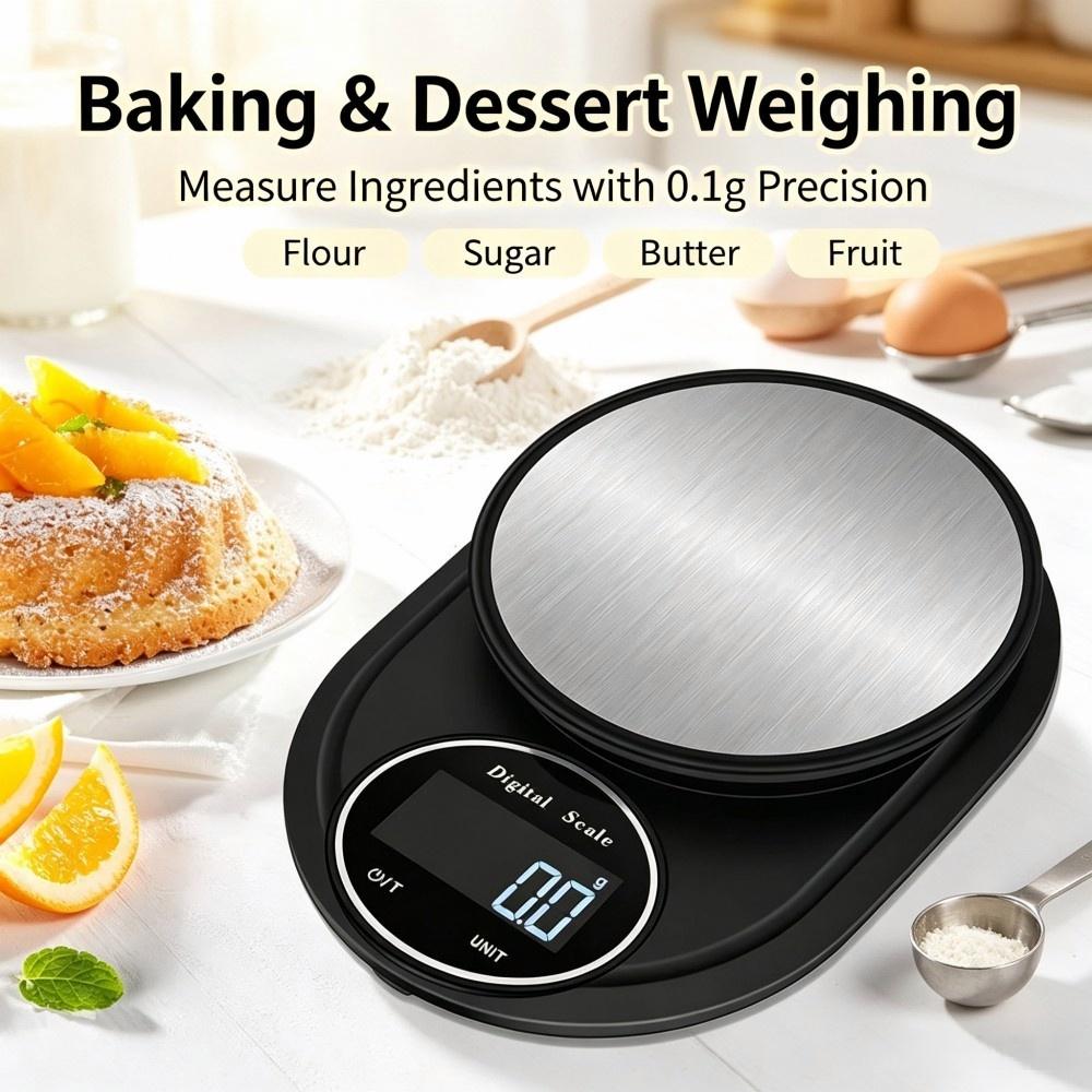2KG 0.1g ミニポータブルデジタルキッチンスケール、丸 - Home Kitchen & Bathroom のレビューと価格