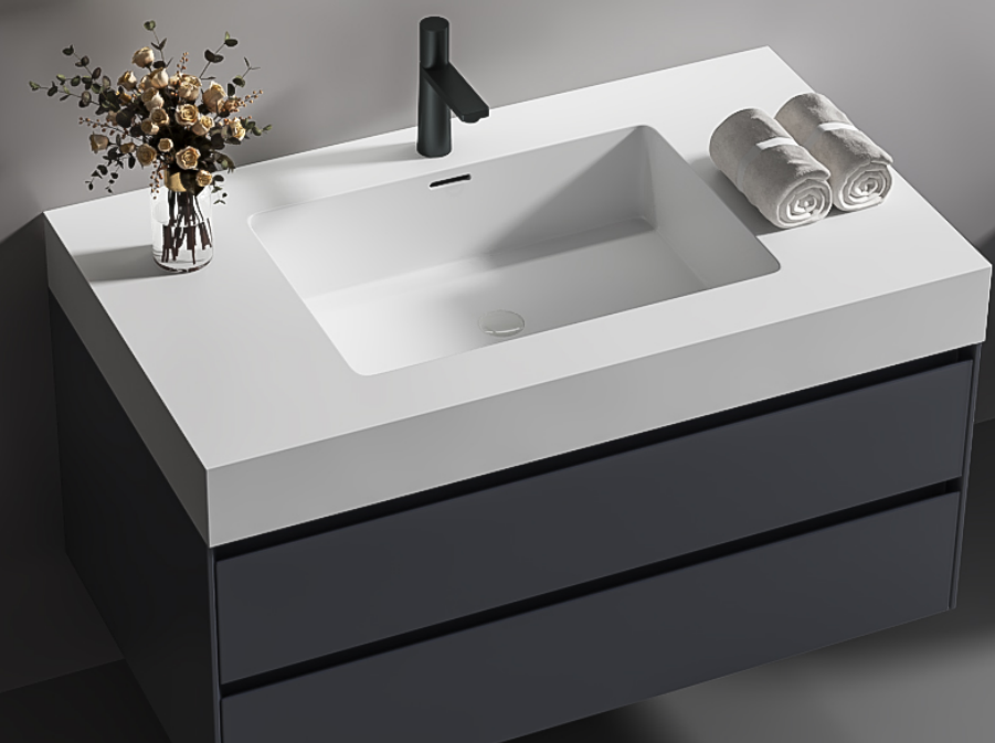 モダンな高級壁掛け式洗面台合板キャビネット、最新トレンドの家 - Home Bathroom Trends のレビューと価格