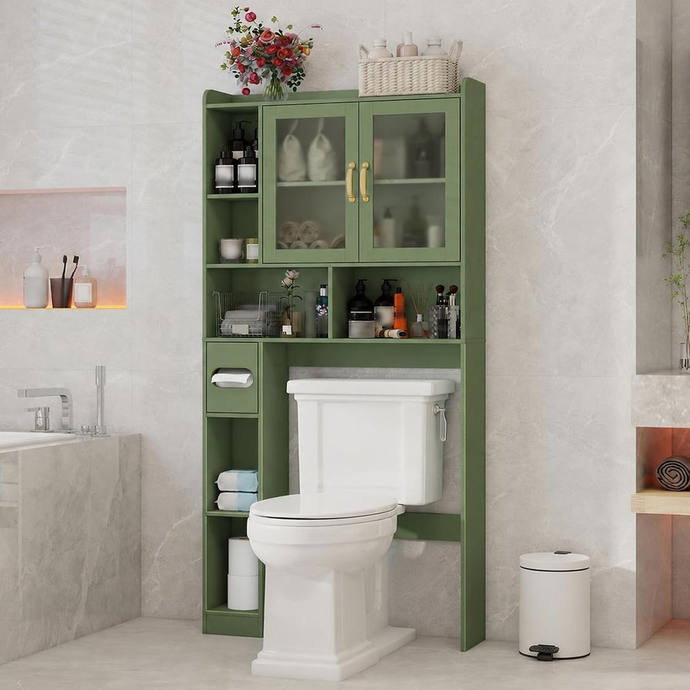 省スペースのアクリル製トイレ上収納キャビネット、家庭用、バス - Home Bathroom のレビューと価格