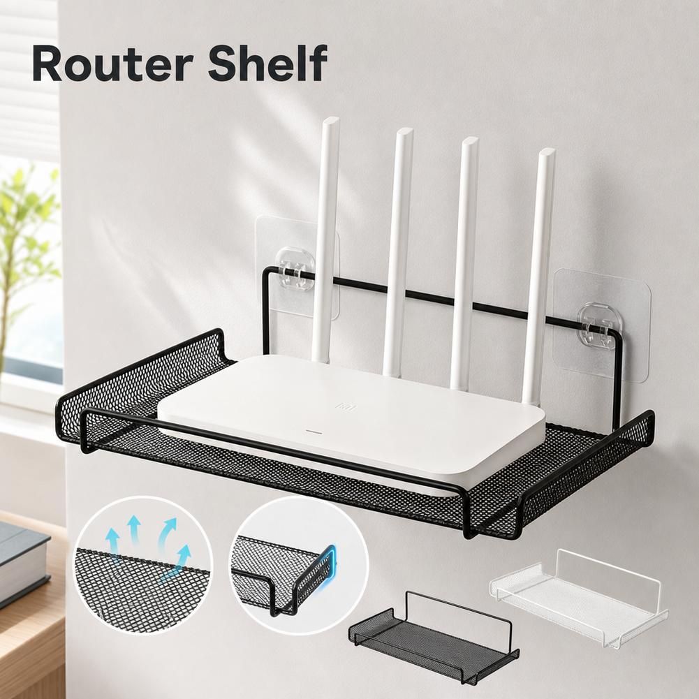 ステンレス製壁掛けルーターシェルフ 穴あけ不要 WiFi収納 - Home Bathroom Shelf のレビューと価格