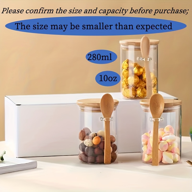 280ml キャンディジャー、ビスケットジャー、竹製密閉蓋と - Bath Salts Jar のレビューと価格