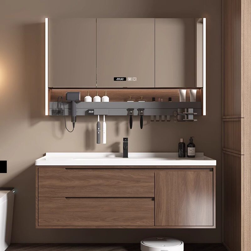 木製モダンなバスルームキャビネット高級紙製引き出し高級パーテ - Home Bathroom Partition Wall のレビューと価格