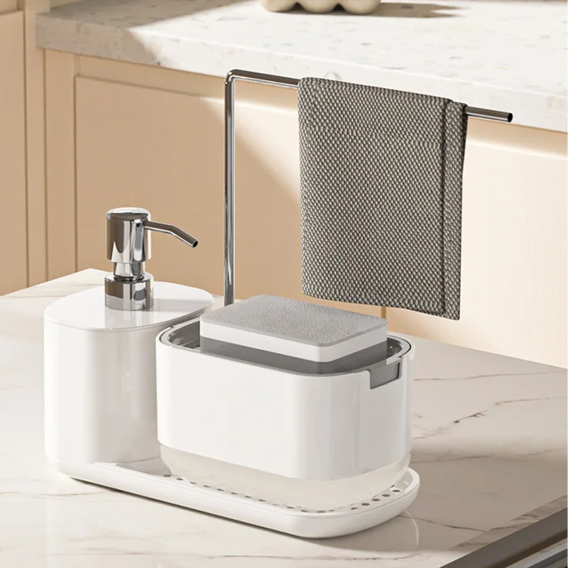 ソープディスペンサー スポンジホルダー付き クリーニング液体 - Home Kitchen Bathroom Cleaning のレビューと価格
