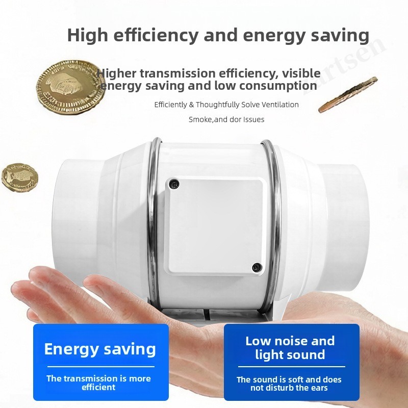 排気ファン家庭用サイレントインラインパイプダクトファン浴室2 - Home Bathroom Ventilation のレビューと価格