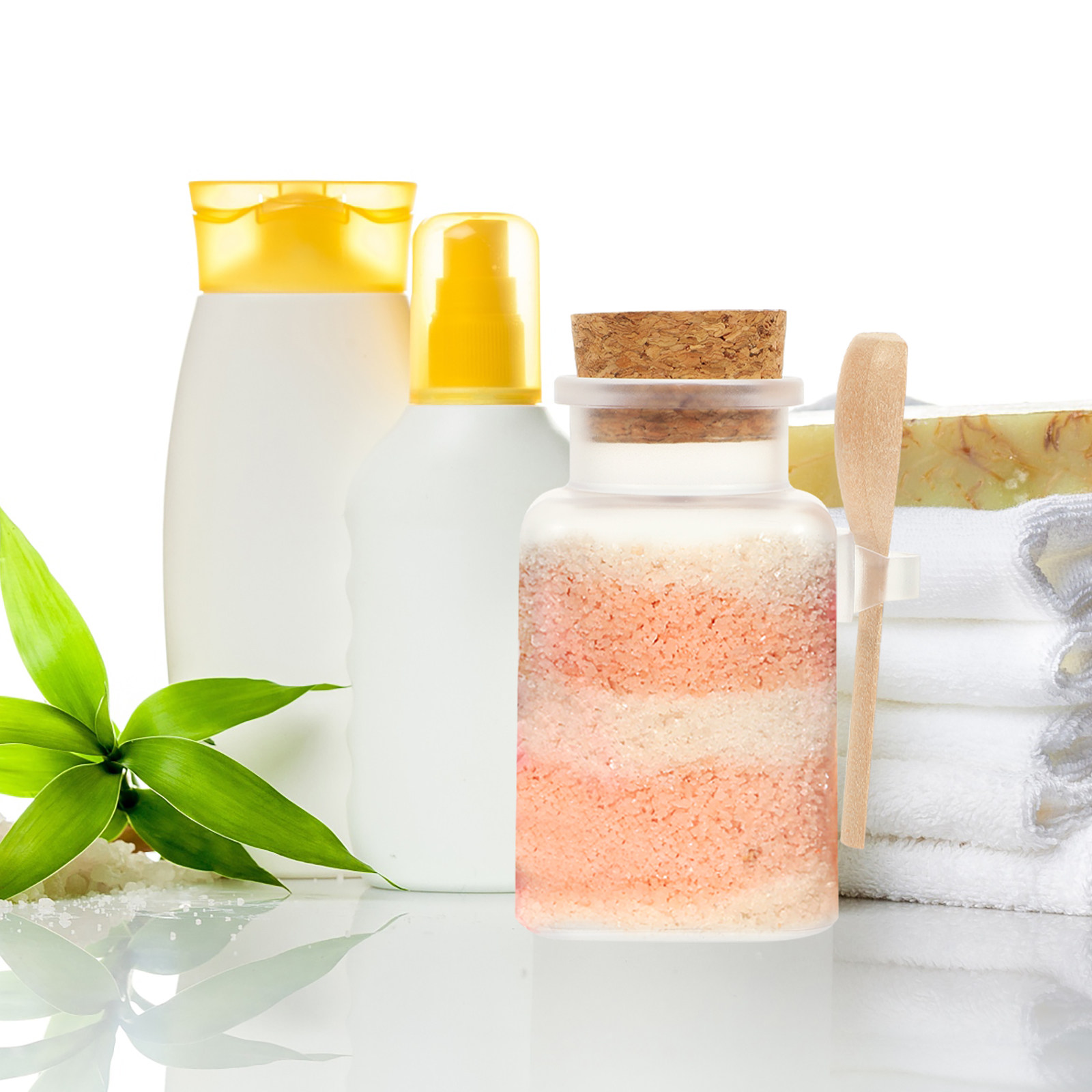 6 個のバスソルトボトルセット小型ポータブルつや消しプラスチ - Bath Salts Jar のレビューと価格