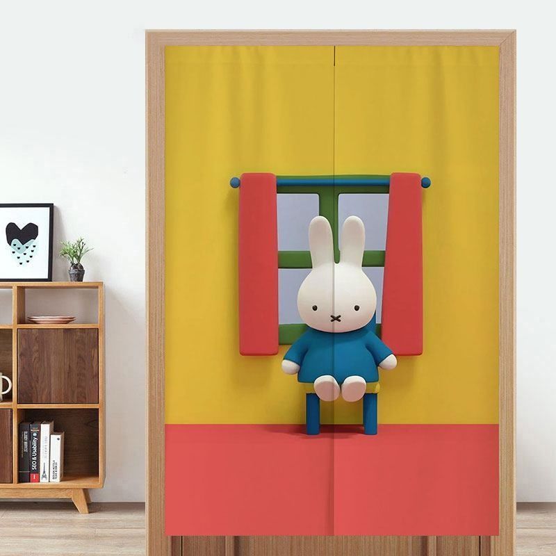 かわいいミッフィーのドアカーテン、穴あけ不要の吊り下げ式間仕 - Home Goods Bathroom Accessories のレビューと価格