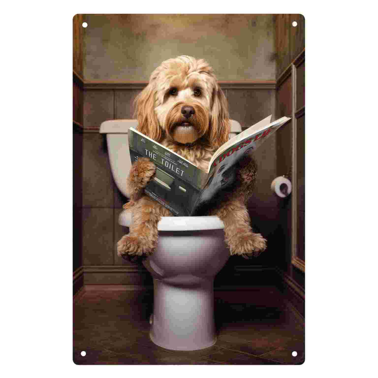 2Dフラット1個入り「王座の上で読書する」メタルウォールサイ - Home Bathroom Sign のレビューと価格