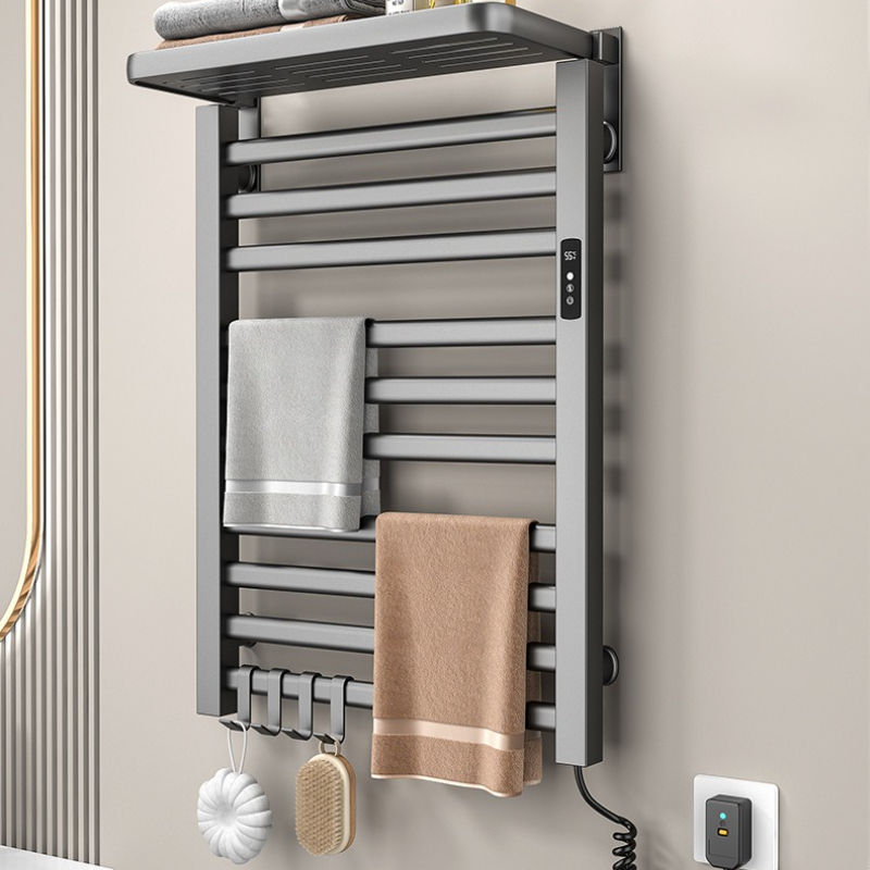 金属電気加熱タオルレール浴室サーマルタオルラック家庭用ウォー - Home Bathroom Shelf のレビューと価格